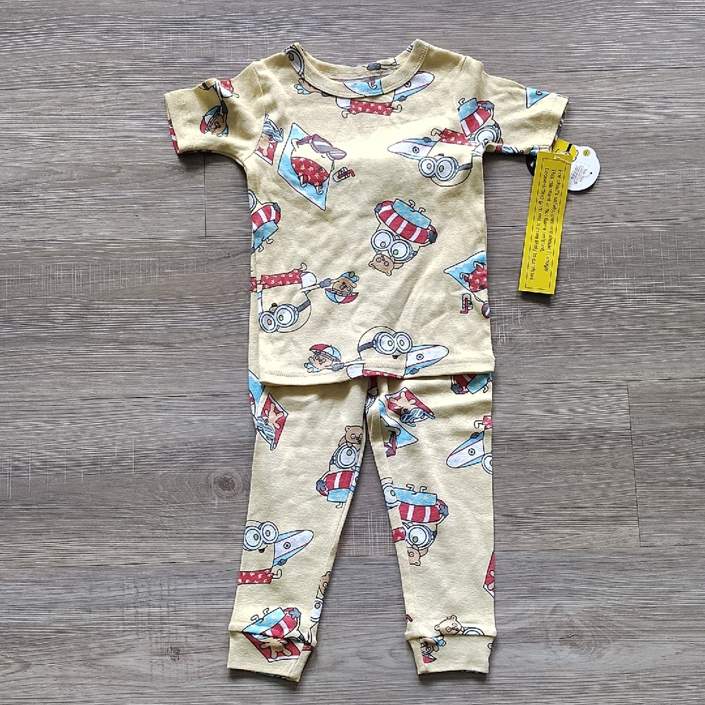 New Minions Cotton Pajama Set 3t,4t